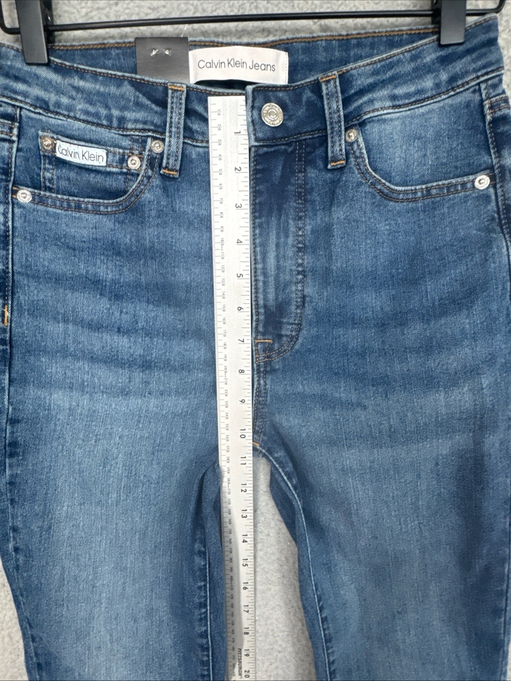 Calvin Klein Women,s Storm Blue High Rise Skinny Ankle Denim Jeans Size 6 NWT - Picture 5 of 16